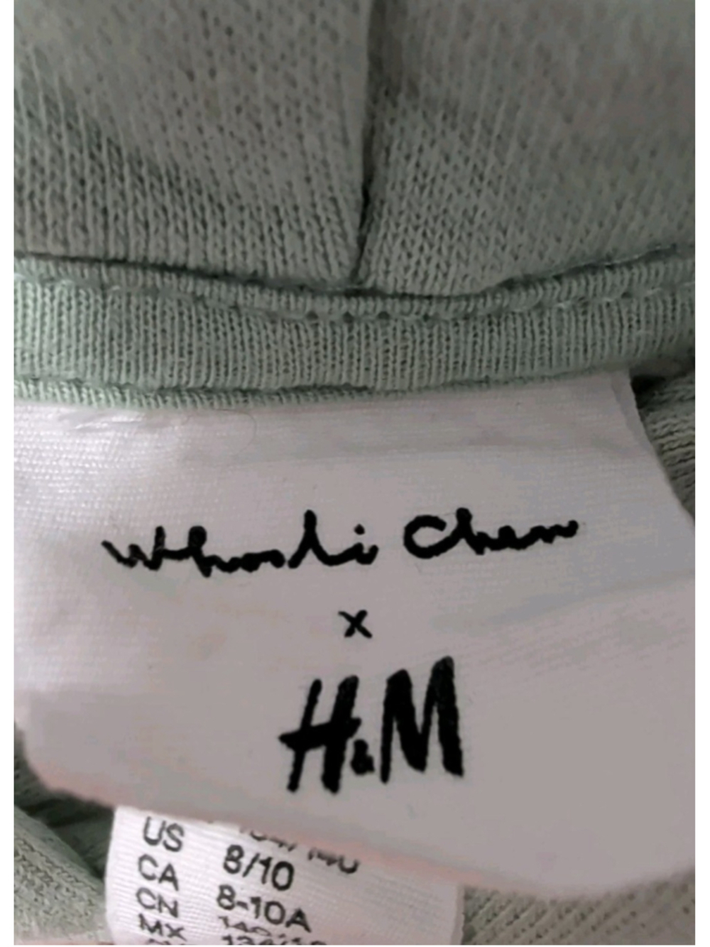 H&M Green Nature Animal Hoodie Sweatshirt Hooded Dress Woodli Chem 3D 8-10 Girls - Picture 3 of 6